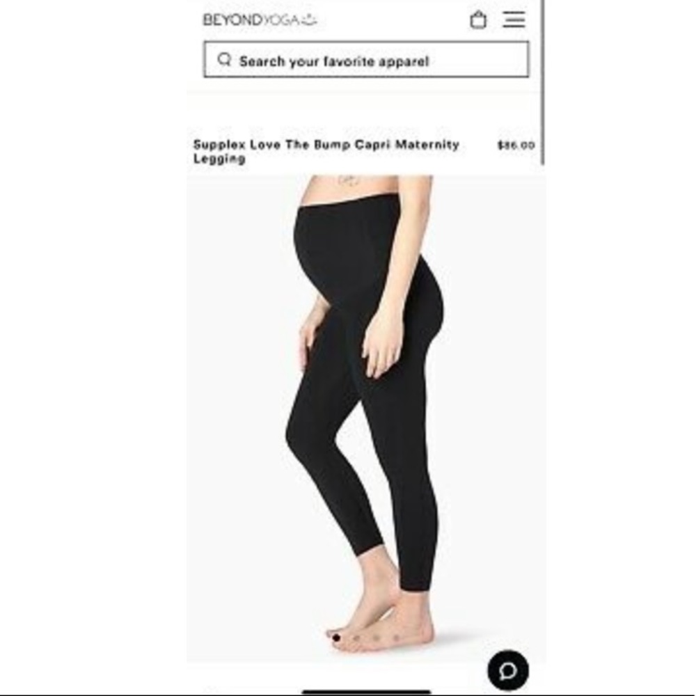 BRAND NEW maternity Beyond Yoga cropped leggings